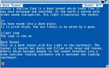 Zork II - The Wizard of Frobozz screen shot game playing